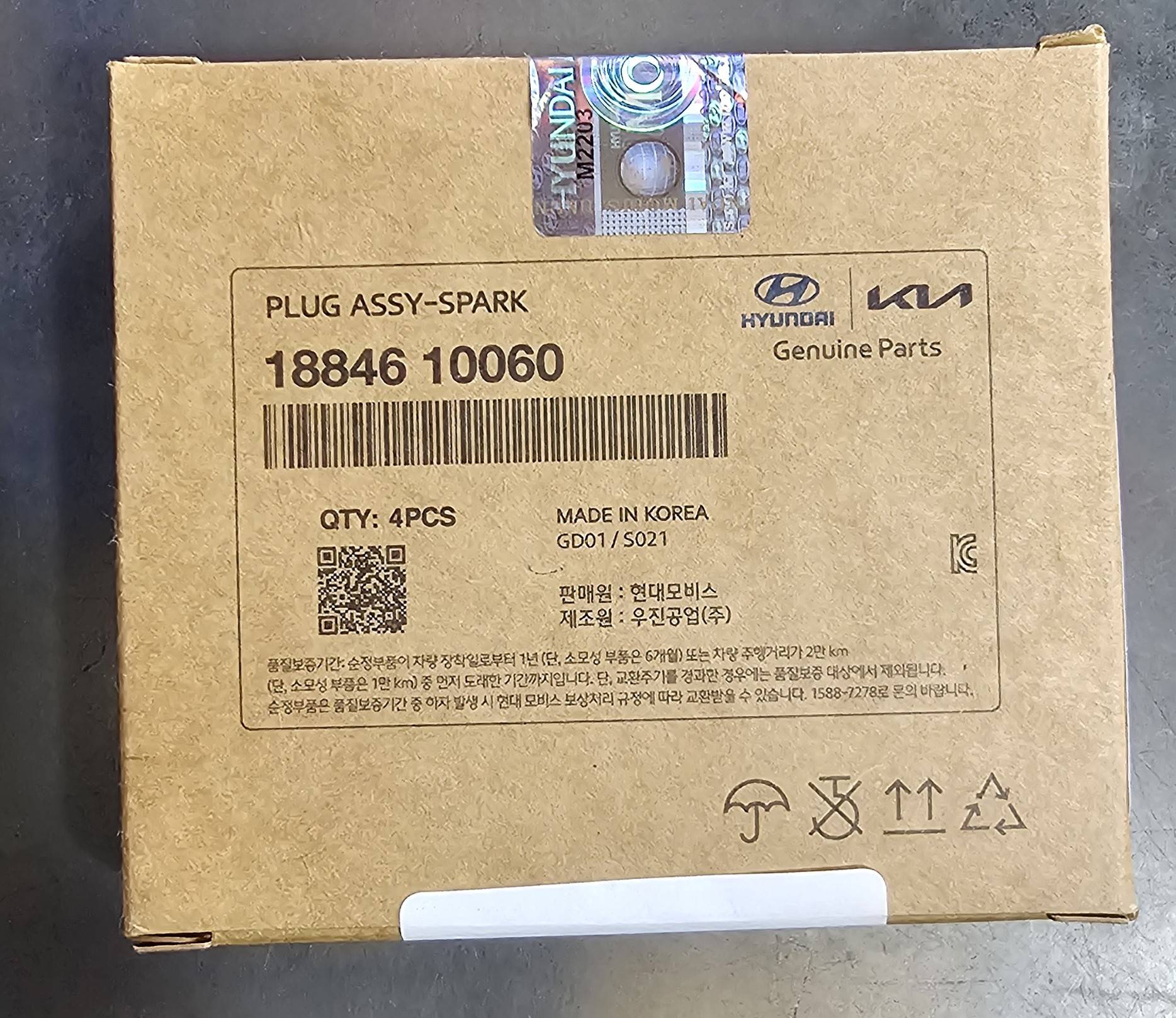 Bougie IRIDIUM Original pour PICANTO GT-LINE LX/EX