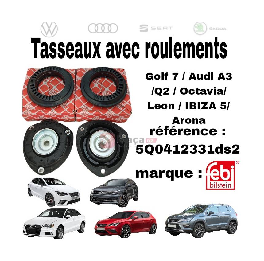 Tasseaux avant avec roulements 