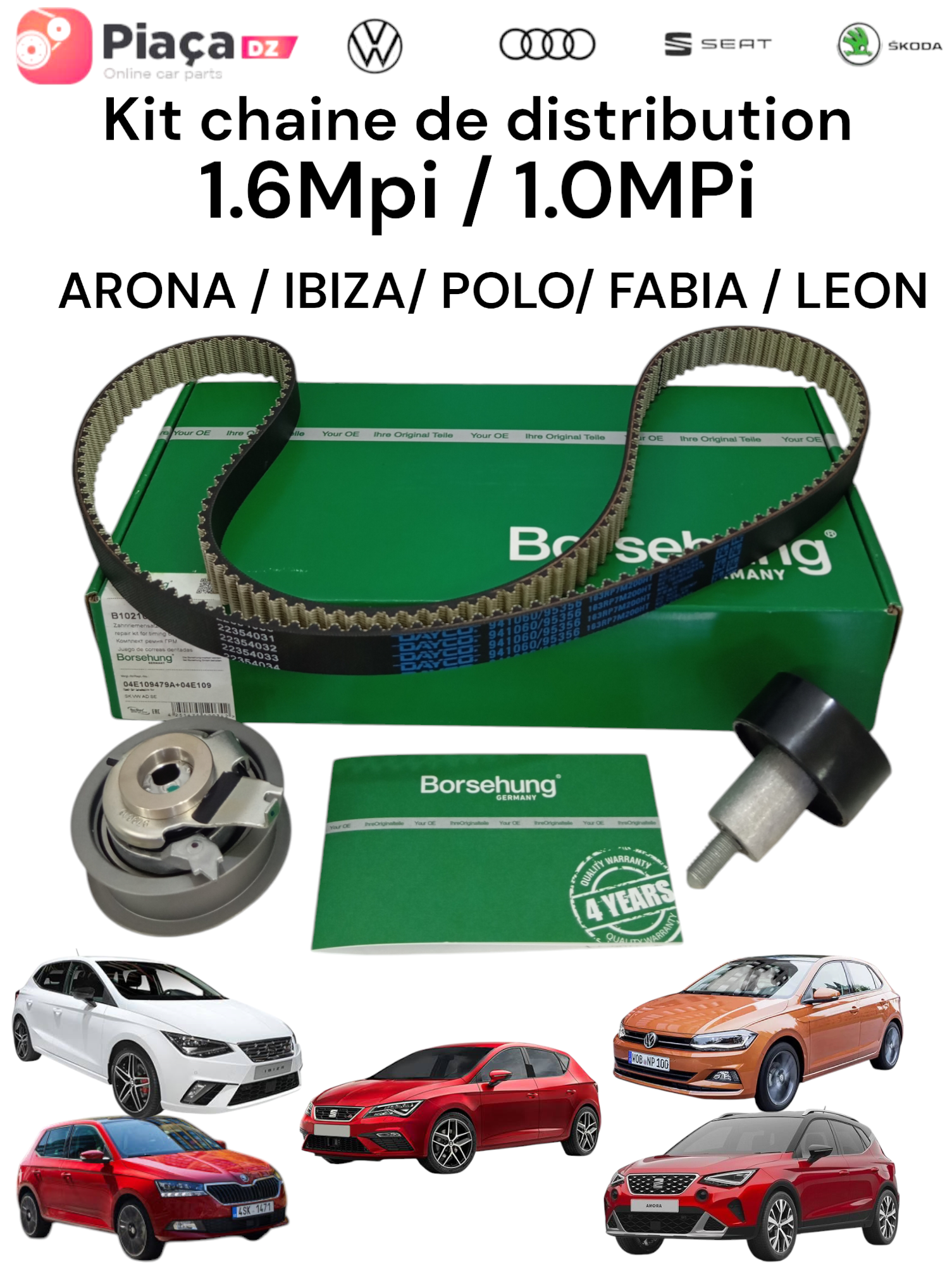 Kit chaine de distribution Ibiza polo Fabia Arona rapid 