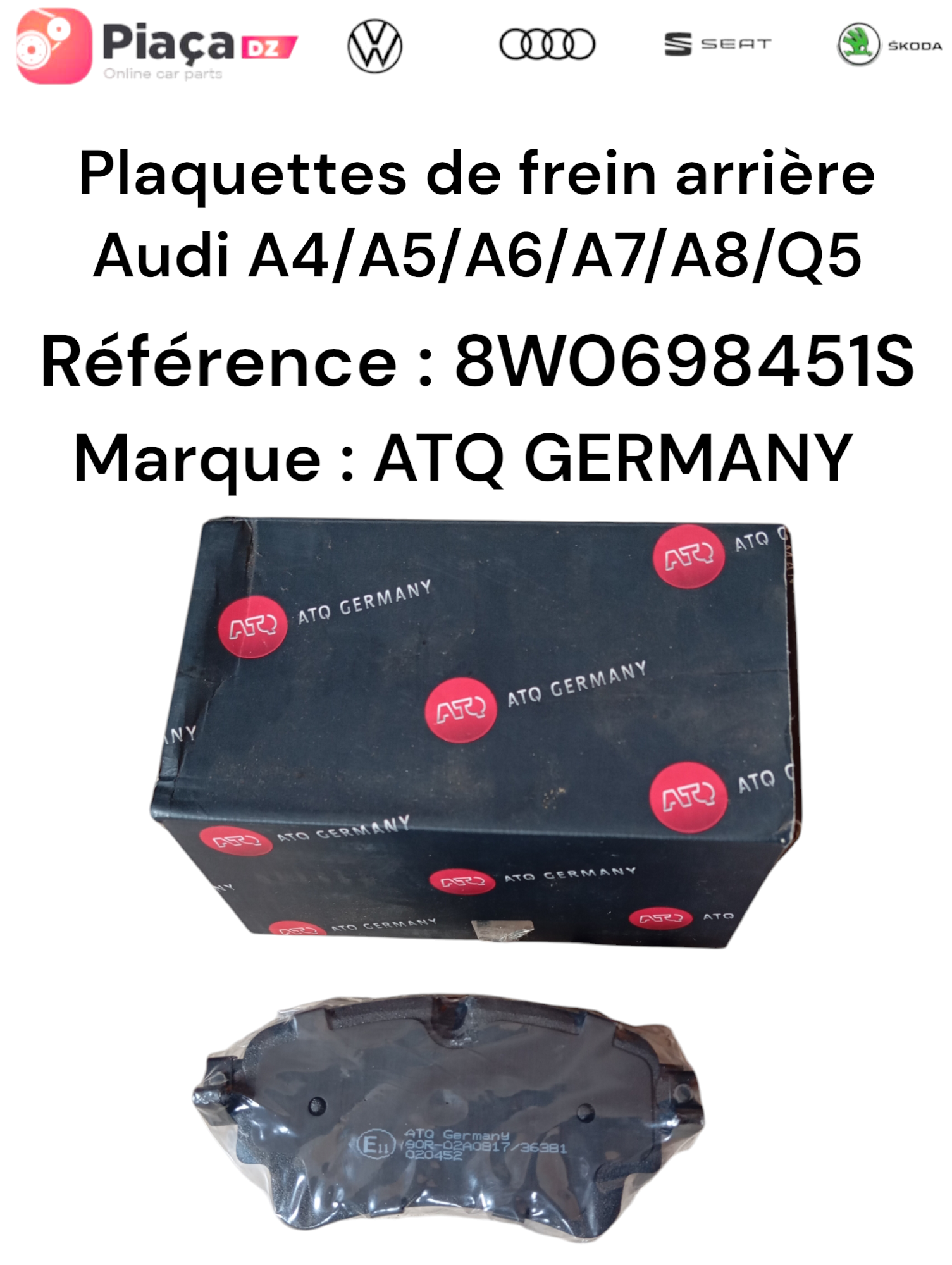 Plaquettes de frein arrière  audi Q5 / A4 / A5 / A6 / A7 / A8