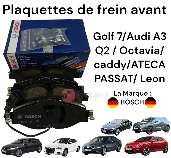 Plaquettes de frein avant GOLF7 