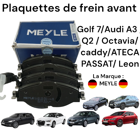 Plaquettes de frein avant GOLF7/ PASSAT/ ATECA/ LEON / OCTAVIA/ SUPARB