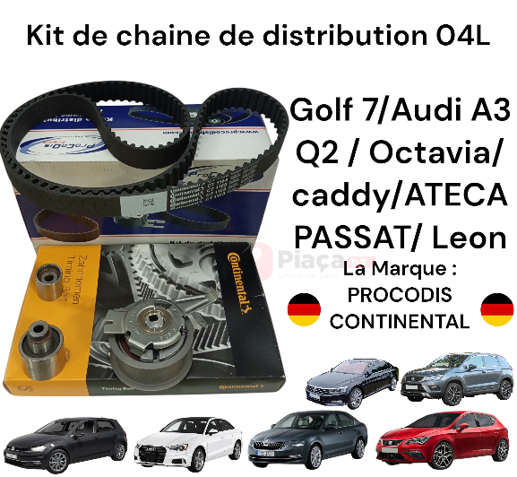 Kit chaine de distribution Golf 7/Audi A3 Q2 / Octavia/ caddy/ATECA PASSAT/ Leon