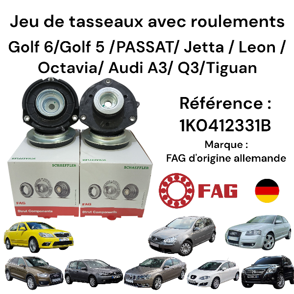 Tasseaux avec roulements 