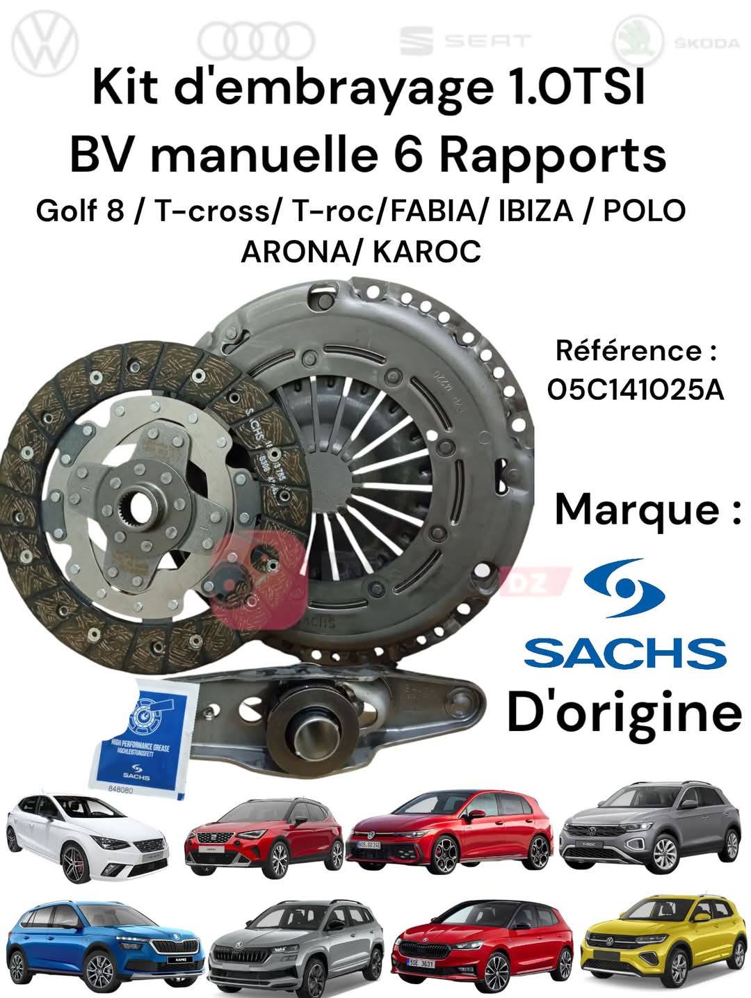 Kit d'embrayage 1.0TSI boîte manuelle 6Vitesses 